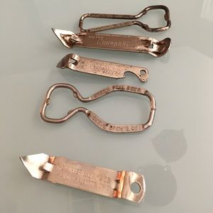 Five old school bottle openers